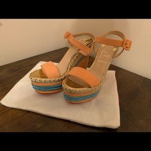 New Christian Louboutin wedges sandals size 35